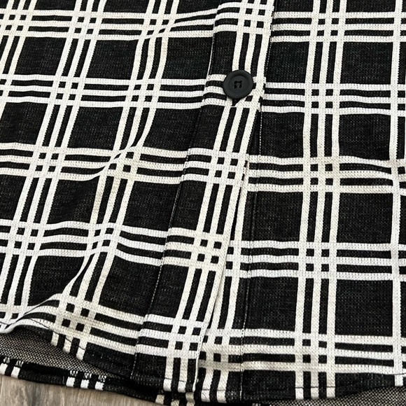 NWT ASOS Design Women’s Plaid Windowpane Print Shacket Shirt Jacket | US 8 - Picture 4 of 7